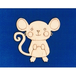 SKLEJKA #3mm  Myszka 10x10cm    (seria: zwierzątka leśne )